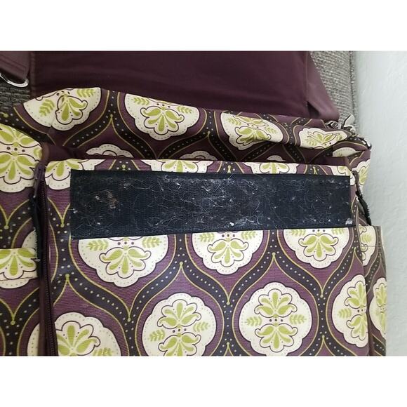 Petunia Pickle Bottom Backpack Shoulder Diaper Bag Brown Light Yellow Green - Picture 9 of 14